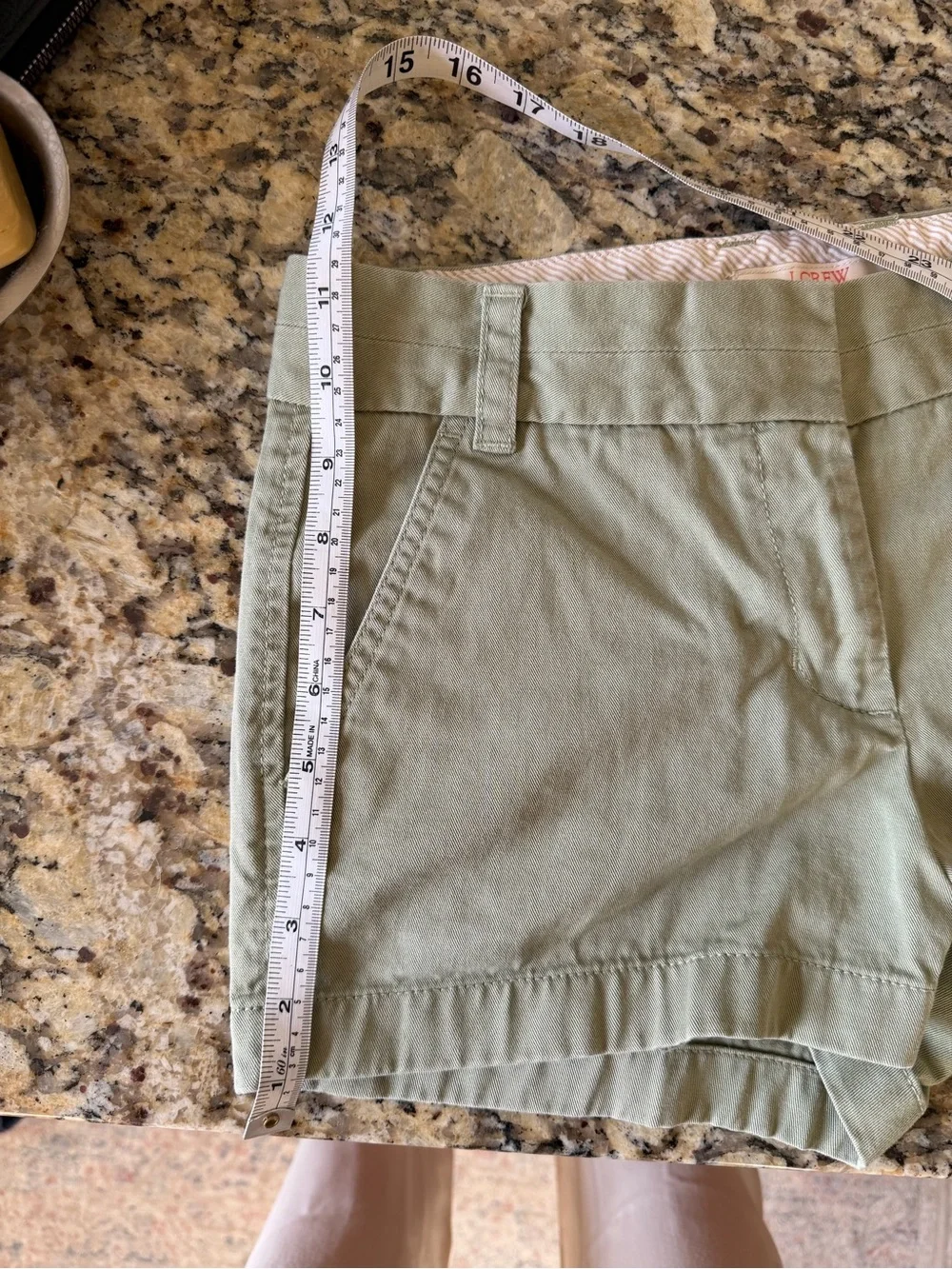 J. Crew Light Olive Cotton Bermuda Shorts